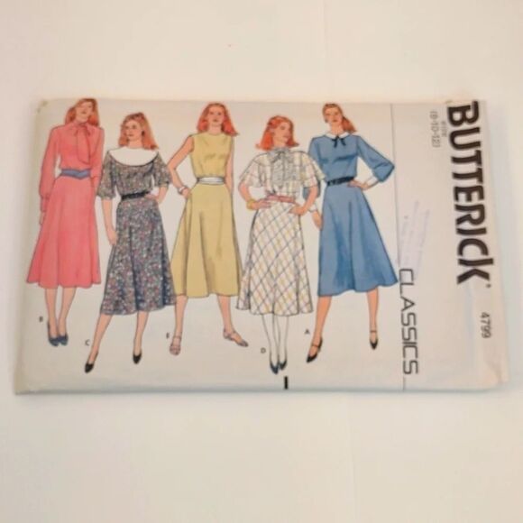 Butterick 4799 Pattern UNCUT 1980s Vintage - Picture 1 of 6